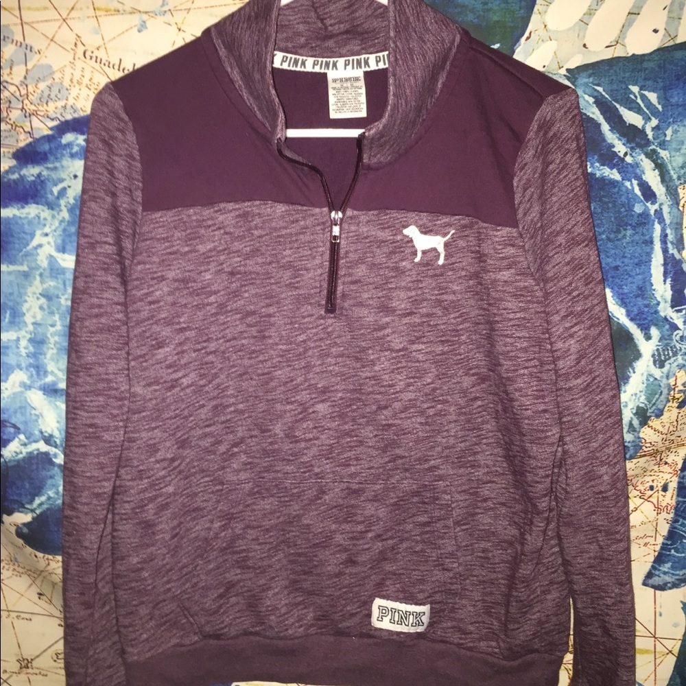 PINK half zip hoodie